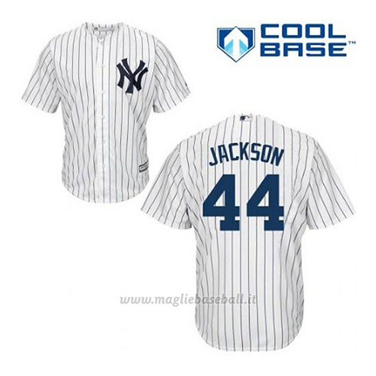 Maglia Baseball Uomo New York Yankees Reggie Jackson 44 Bianco 1ªCool Base
